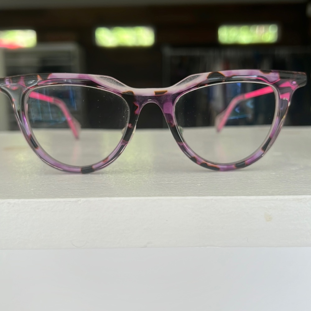 Theo Fluorite purple tortoise shell optical glasses